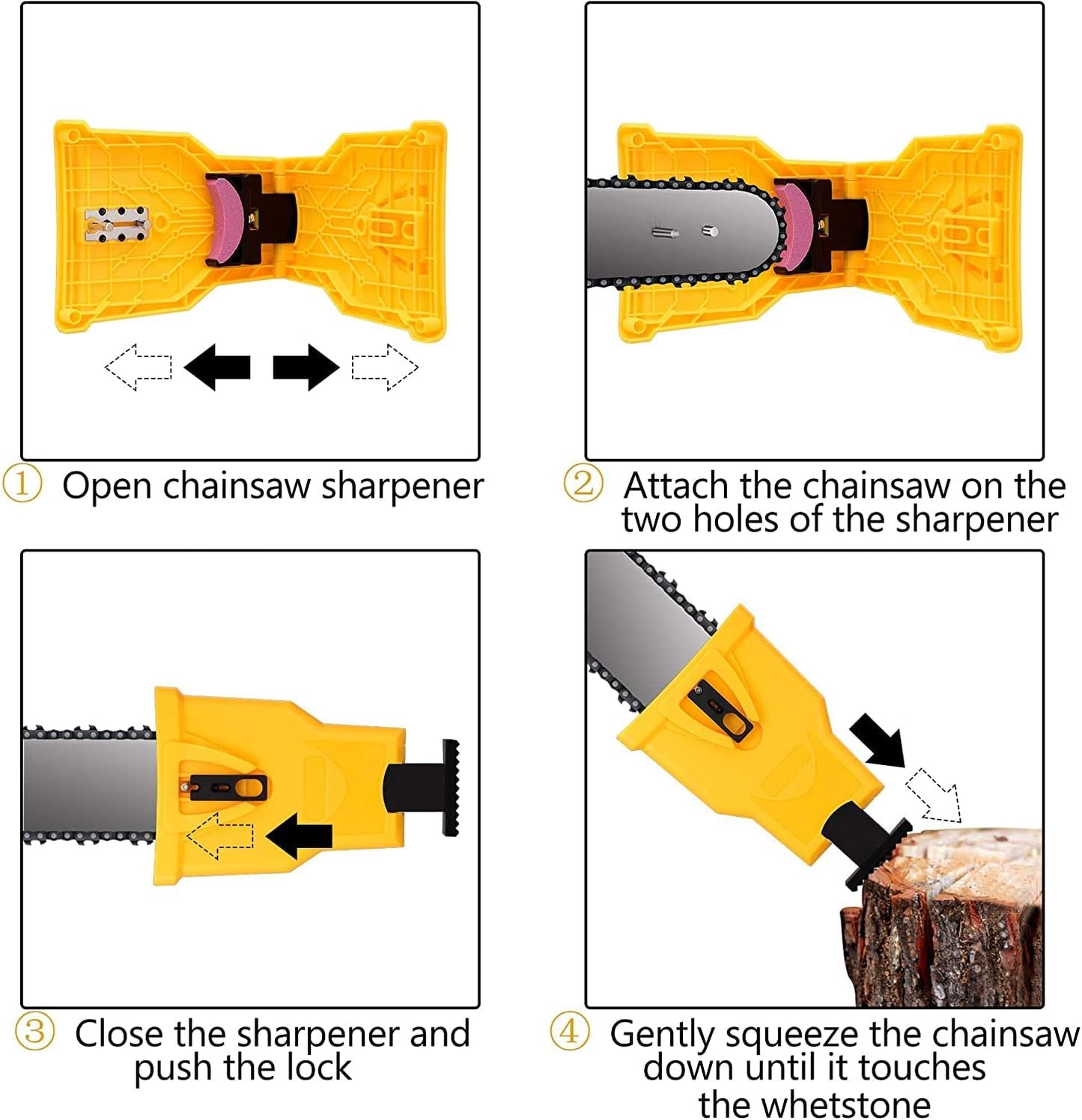 Chainsaw Chain Sharpener with Quick Sharpening Attachment