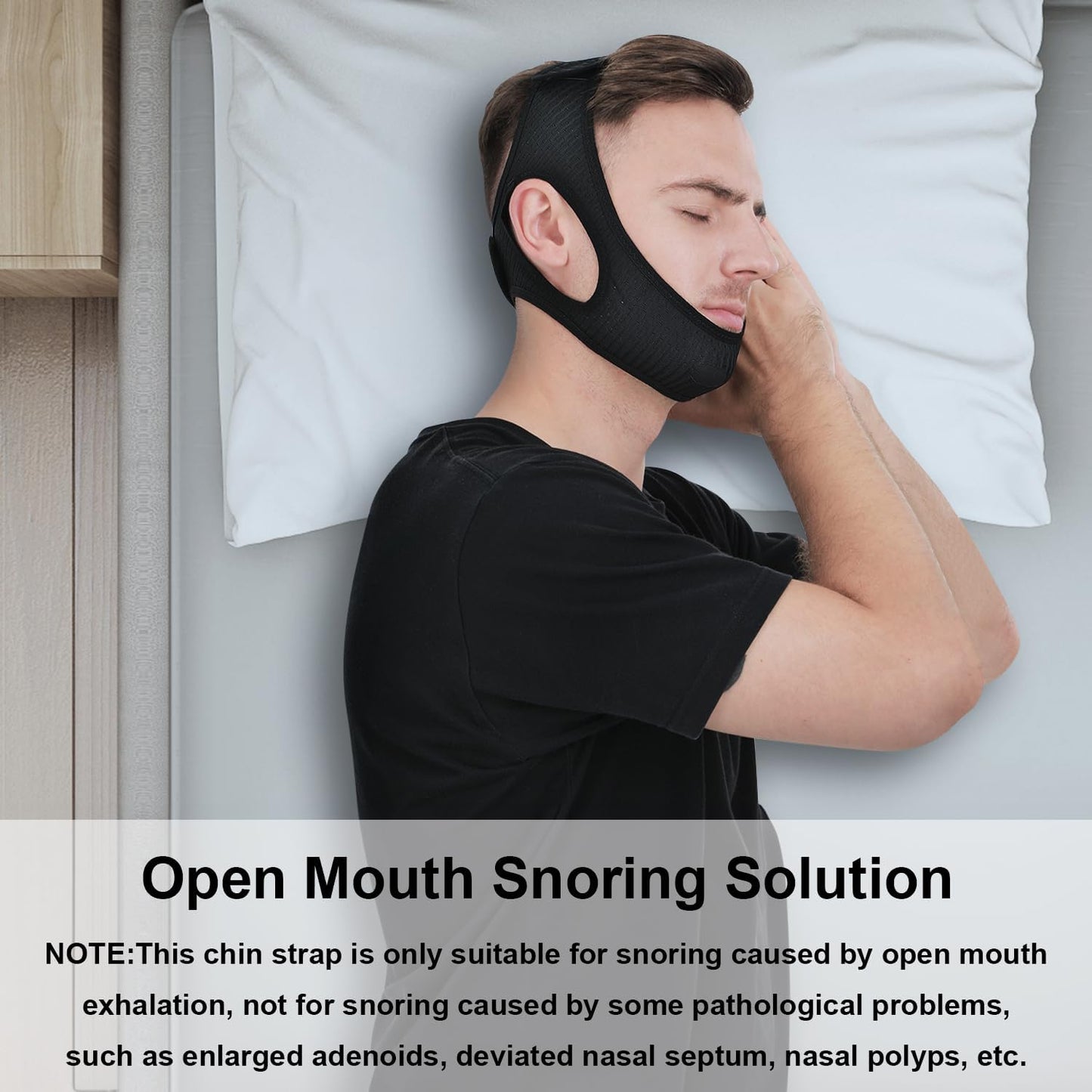 Adjustable Anti-Snoring Chin Strap for Sleep Apnea