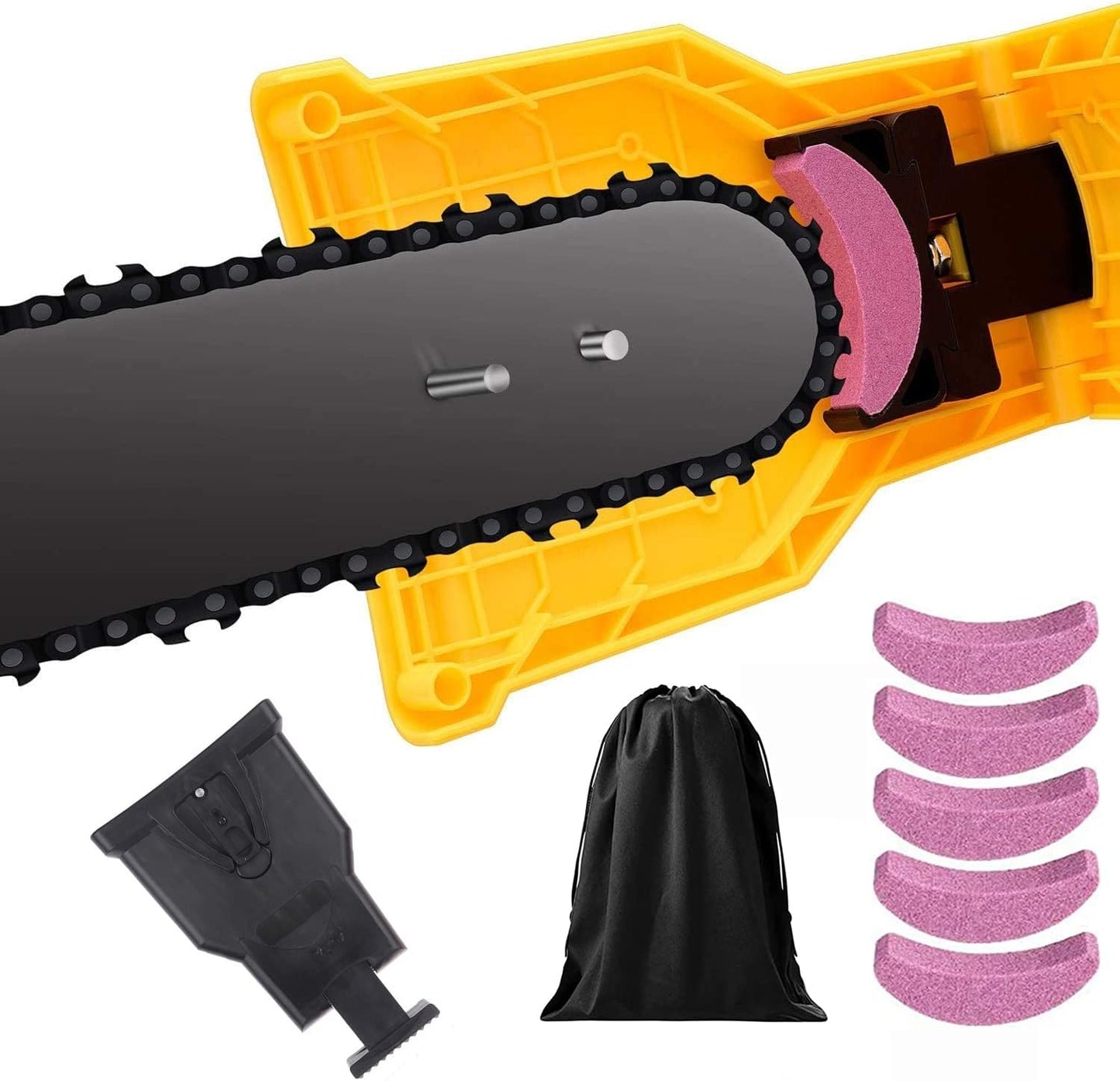 Chainsaw Chain Sharpener with Quick Sharpening Attachment