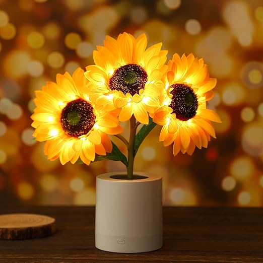 LED Sunflower Table Lamp - Nature-Inspired Decorative Lighting