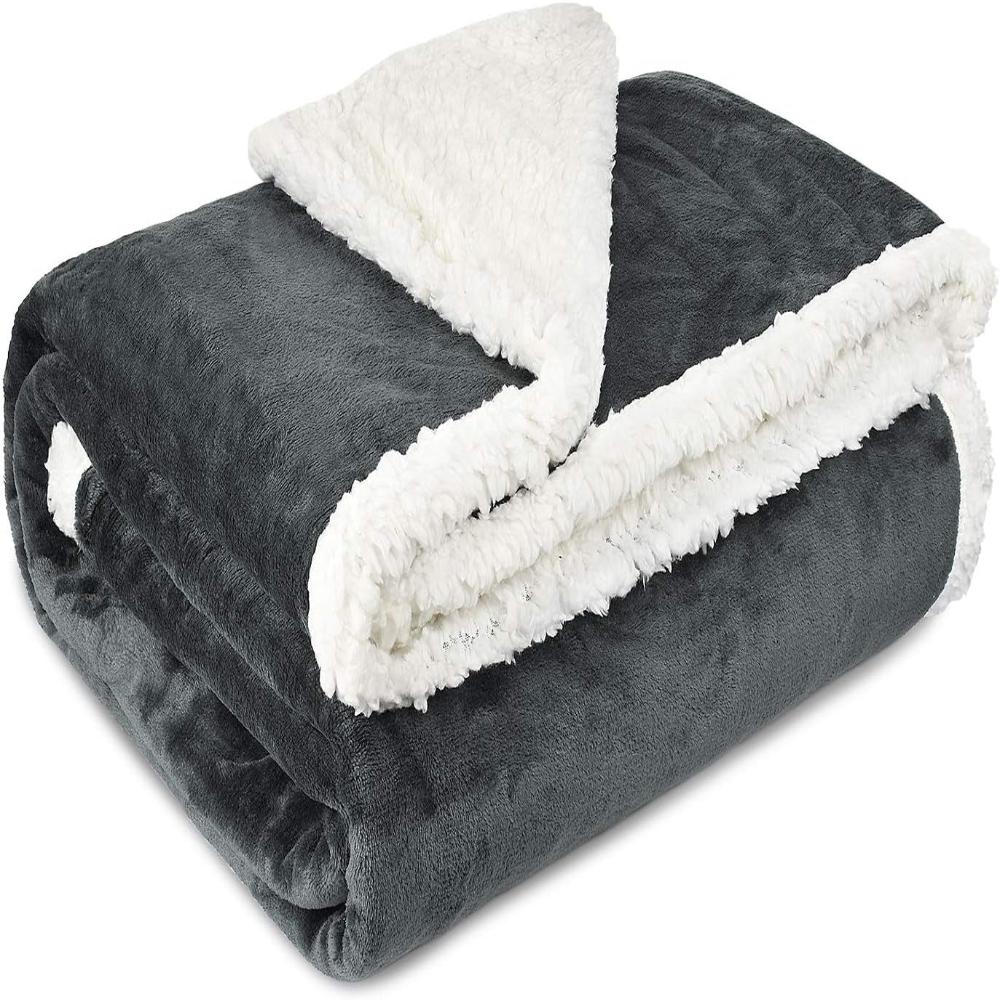 Reversible Cloud Soft Velour and Sherpa Blanket