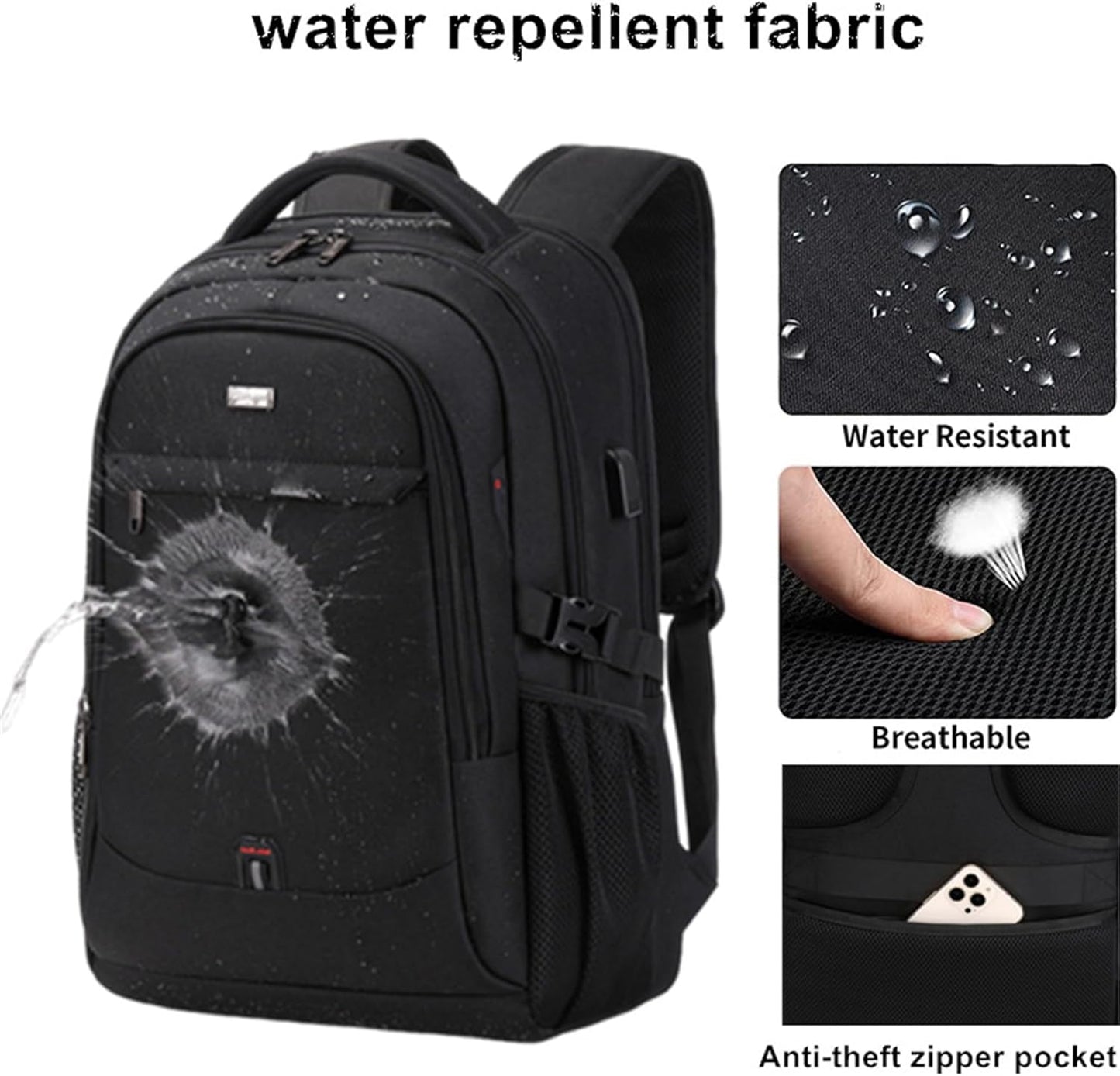 Waterproof Laptop Backpack with Organised Compartments for Travel and Work