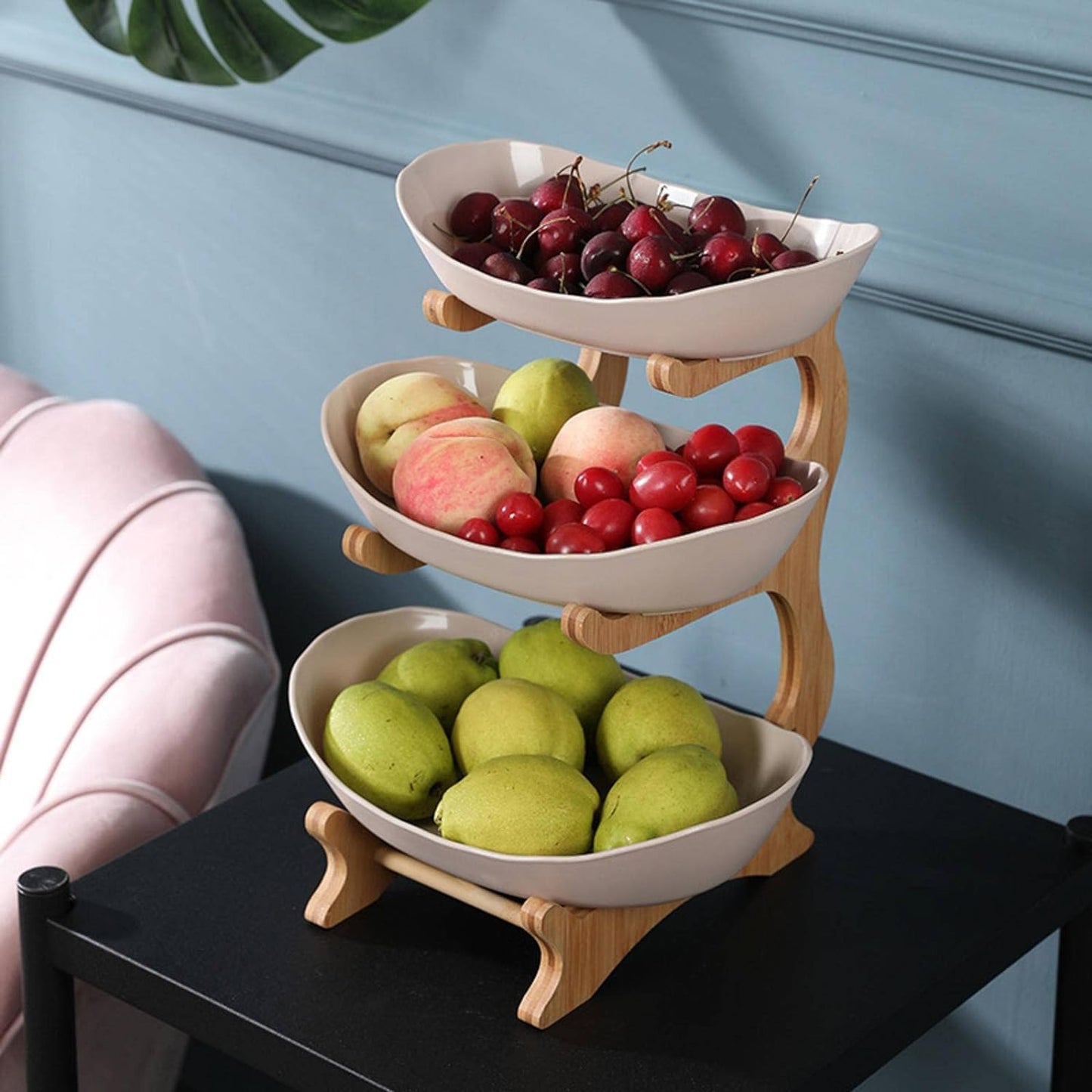 Elegant Metal Fruit Stand with Multi-Tier Design