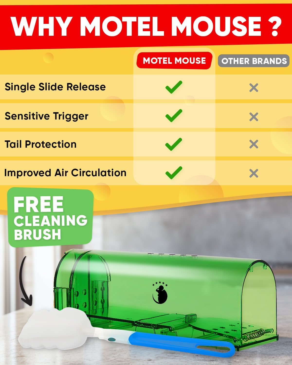 Humane Mouse Trap with No-Touch Release - 4-Pack