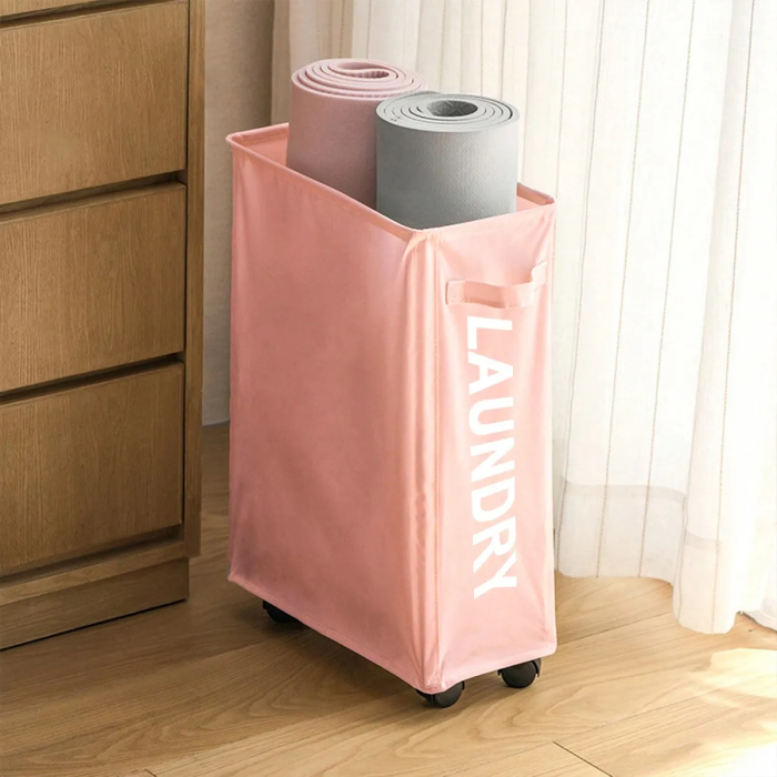 Foldable Fabric Laundry Basket in Hemp Style
