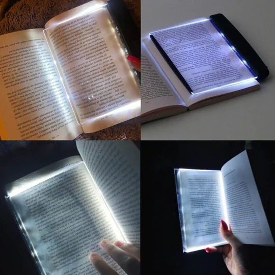 Flat Panel Book Reading Light and Bookmark