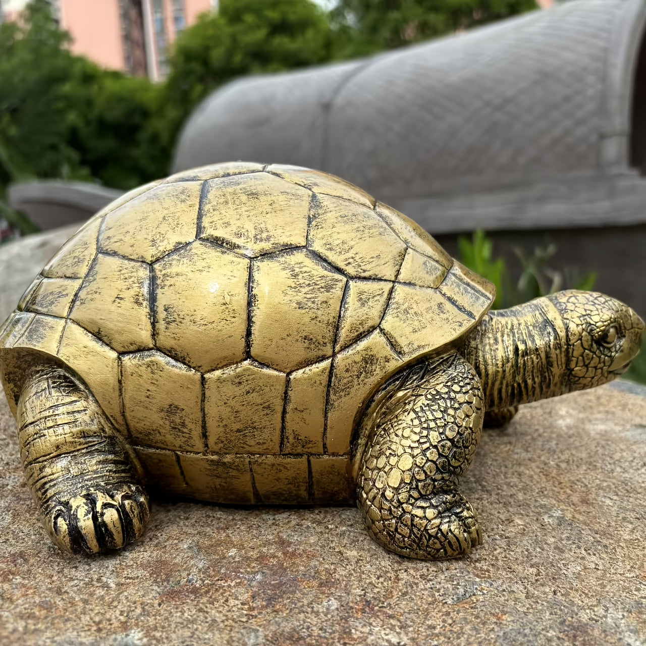Resin Decorative Turtle Figurine for Garden and Outdoor Spaces