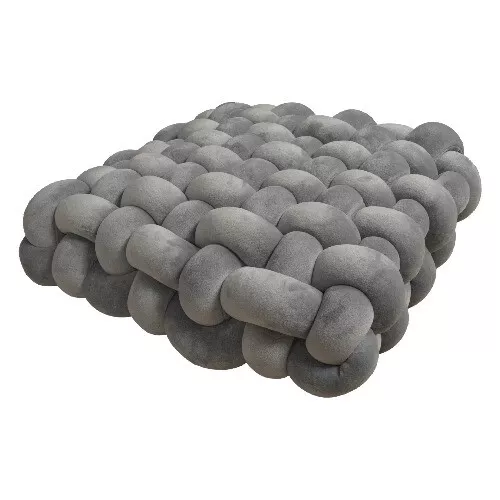 Handcrafted Nordic Knot Pillow - Soft Plush Accent Cushion