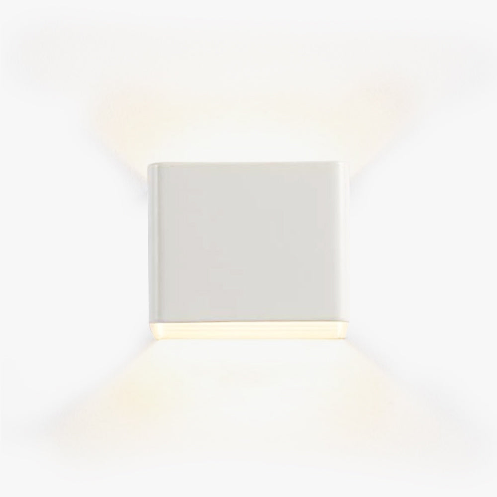 Modern Square Wall Light in Black, White, or Green