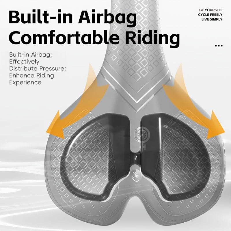 Inflatable Bicycle Seat with Air Cushion for Enhanced Comfort