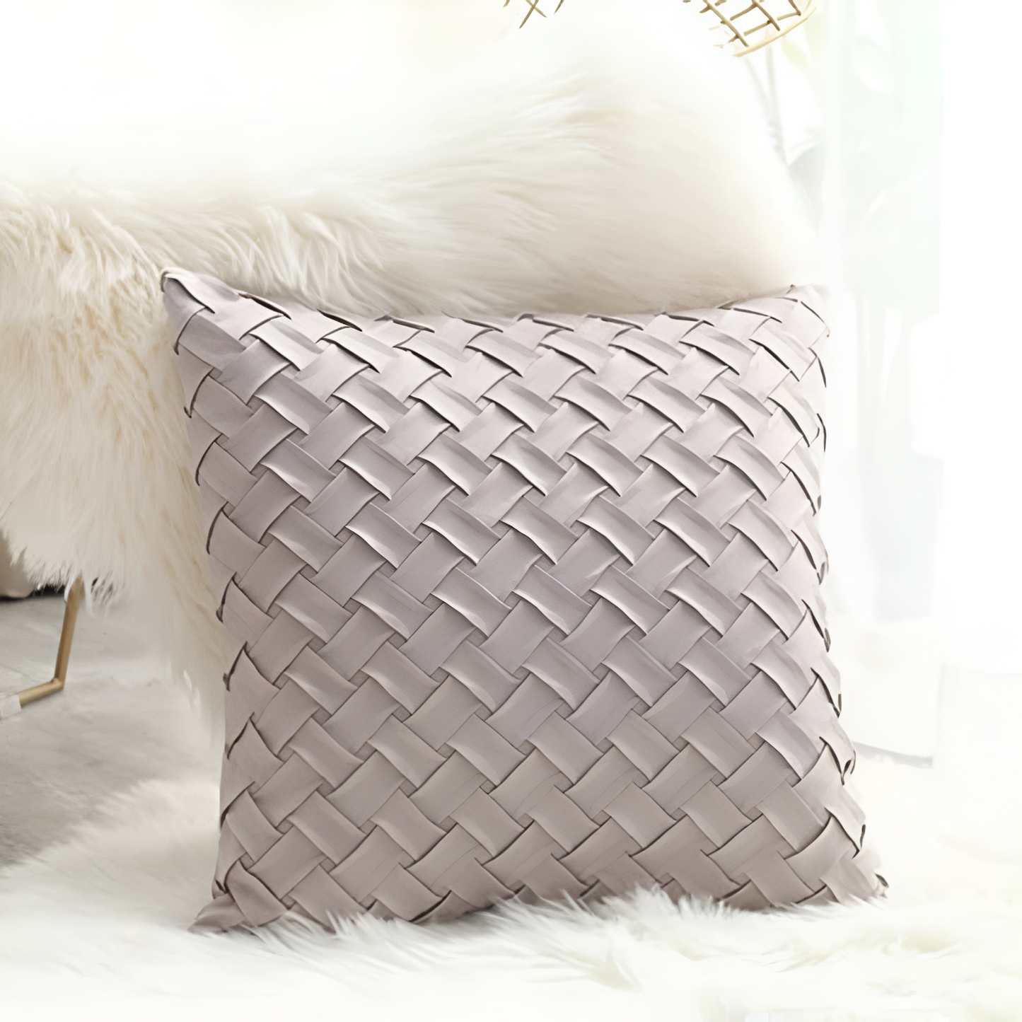Premium Faux Suede Woven Cushion Cover