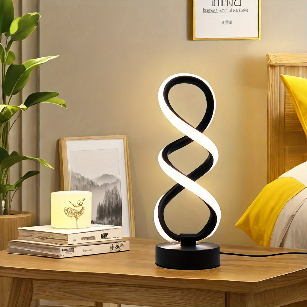 Adjustable Spiral Table Lamp with Three Color Settings