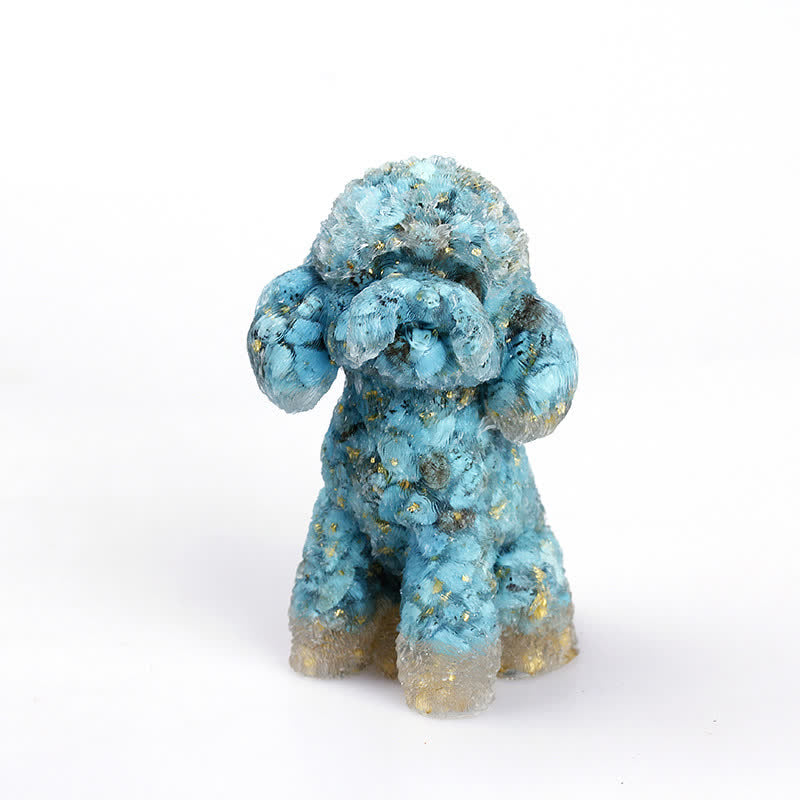 Natural Crystal Poodle Gemstone Ornament