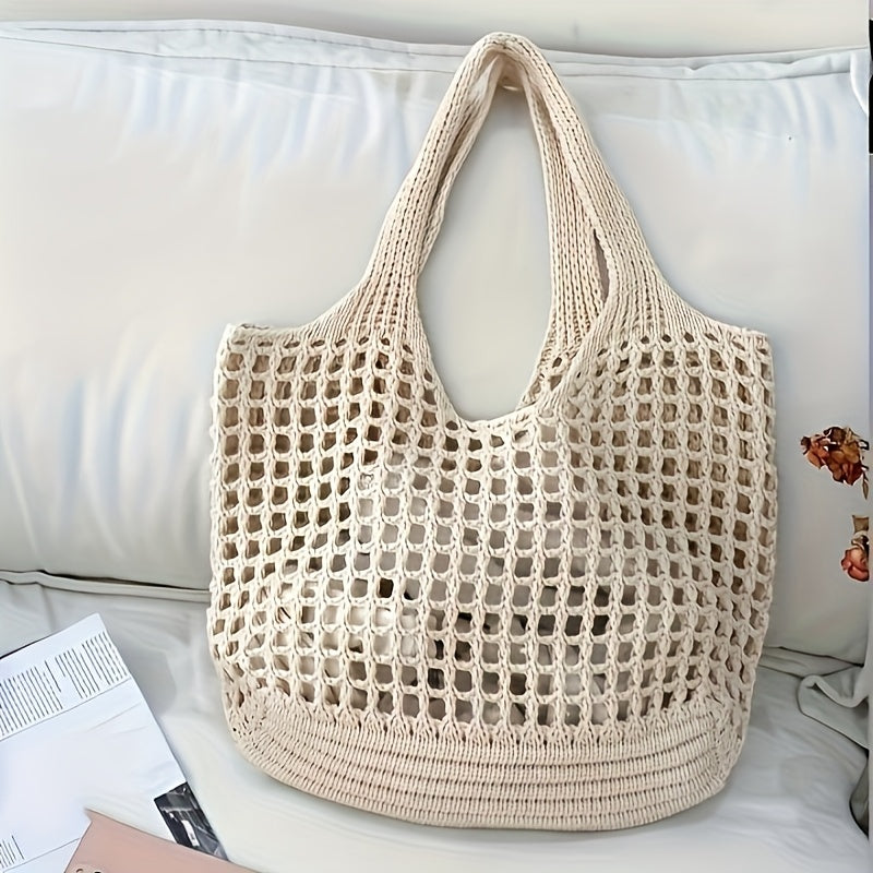 Large Open Mesh Beach Tote Bag for Women