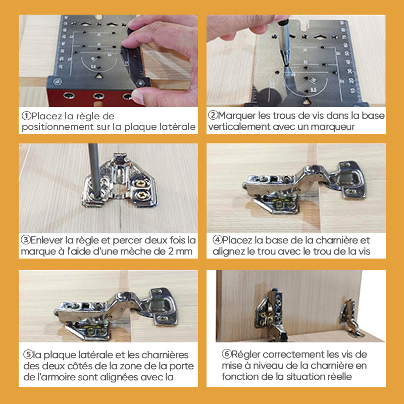 35mm Aluminum Alloy Hinge Hole Locator Tool