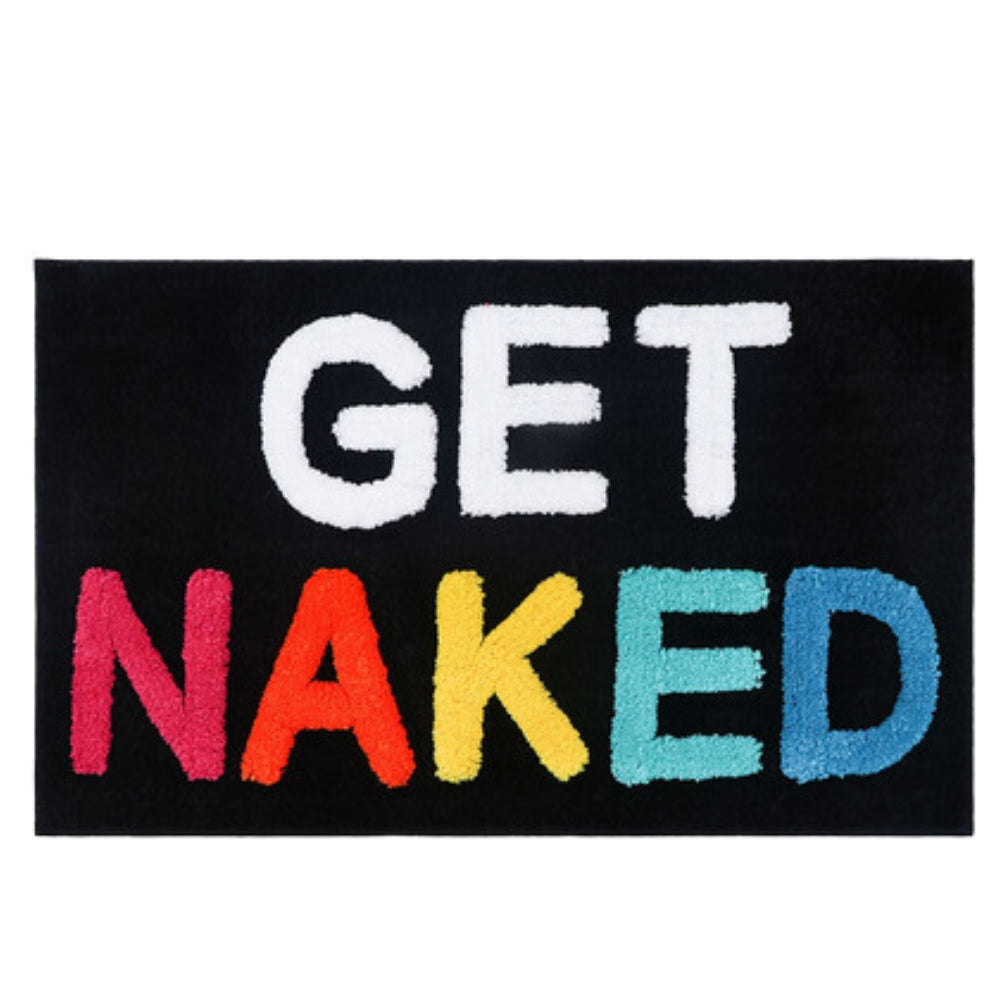 Funny Non-Slip Bathroom Mat - Get Naked Design
