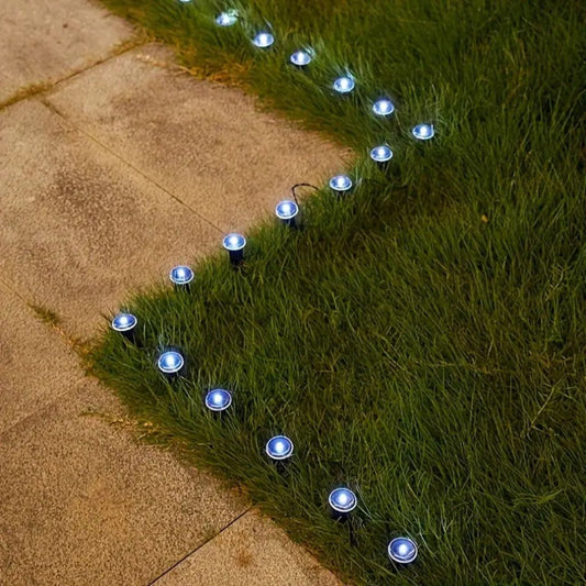Solar-Powered Flat Path Lights for Garden and Walkways