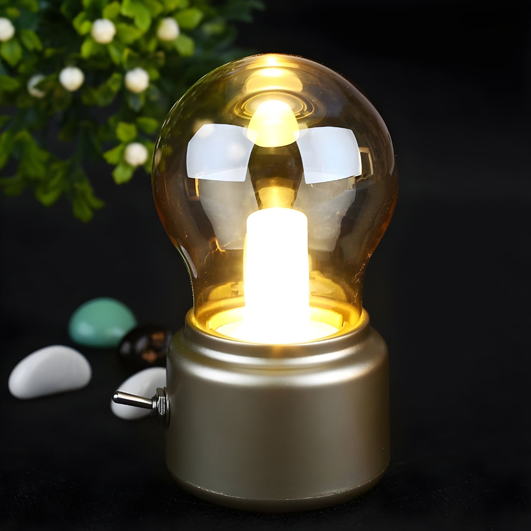 Portable Retro LED Table Lamp with USB Charging
