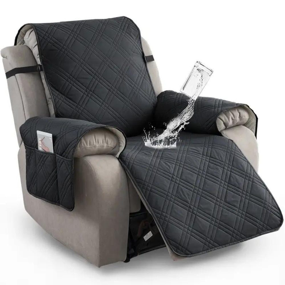 Premium Waterproof Non-Slip Recliner Slipcover with Side Pocket
