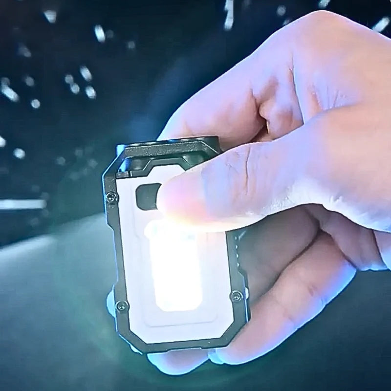 Mini USB Rechargeable LED Flashlight with Magnetic Base and Multiple Light Modes