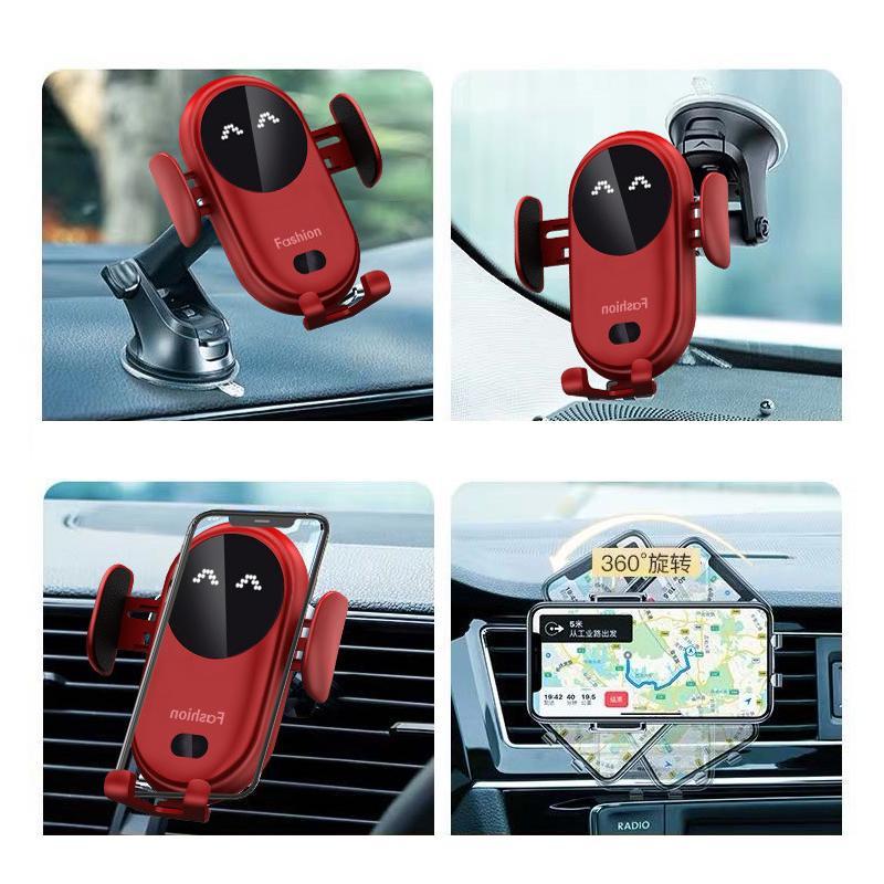 Smart Wireless Car Charger with Automatic Sensor Phone Holder