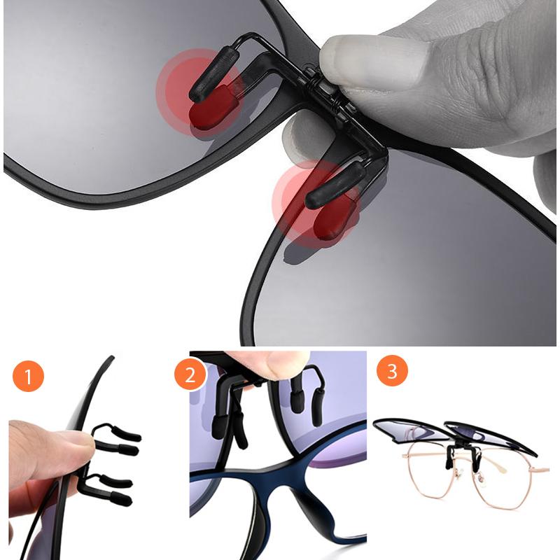 Polarized Clip-On Flip-Up Sunglasses with UV400 Protection