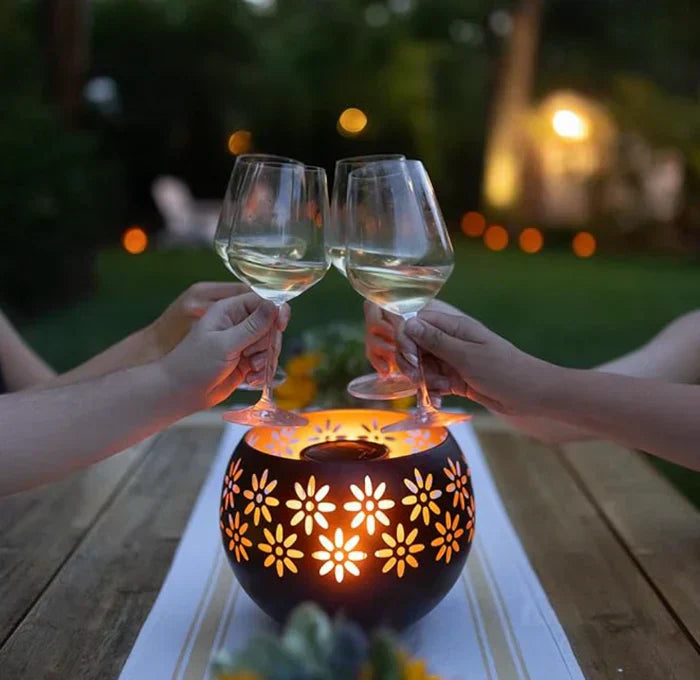 Floral Design LED Candle Lamp for Warm Ambiance