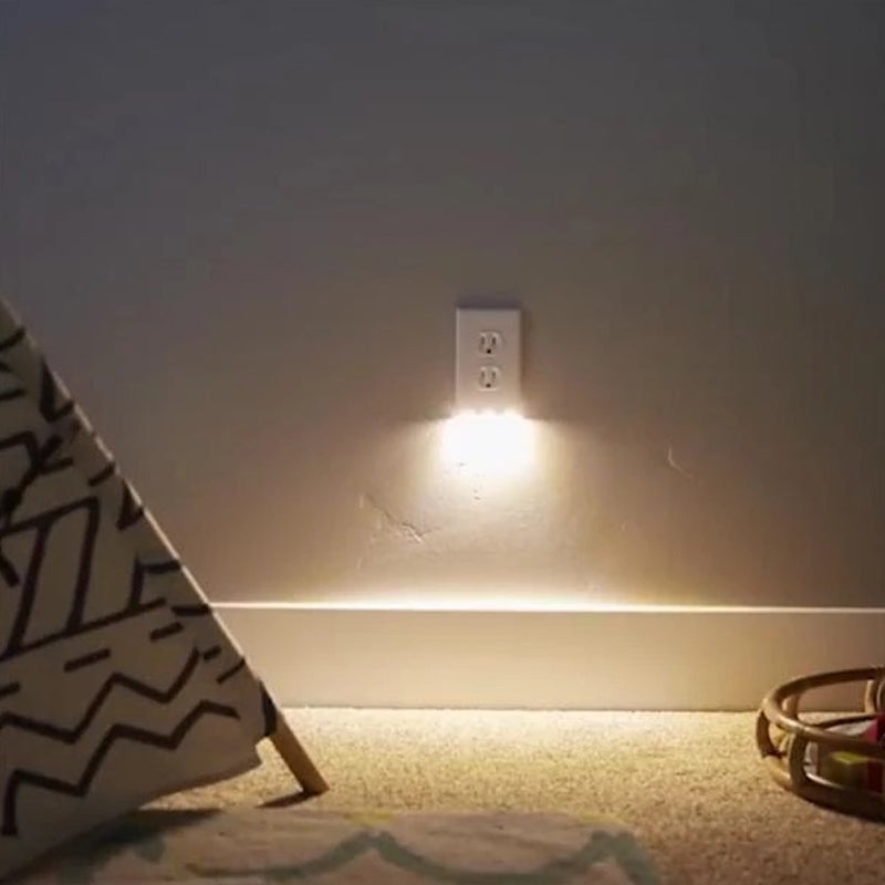 LED Night Light Outlet Wall Plate with Light Sensor