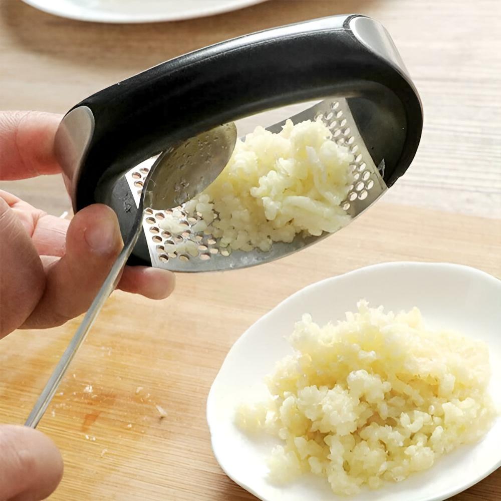 Stainless Steel Garlic Squeezer for Effortless Mincing