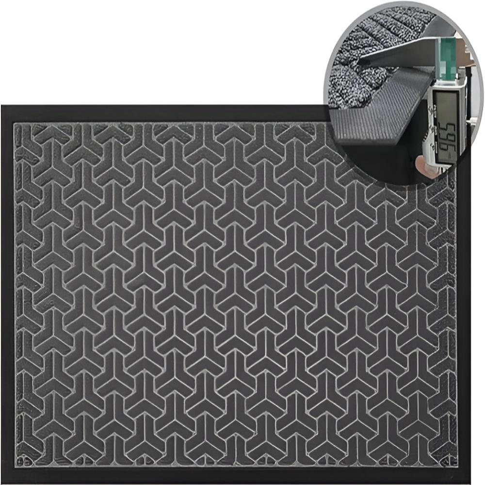 Durable Geometric Entryway Door Mat with Rubber Backing