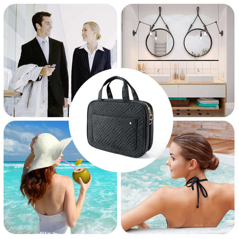 Compact Travel Cosmetic Organizer with 4 Compartments