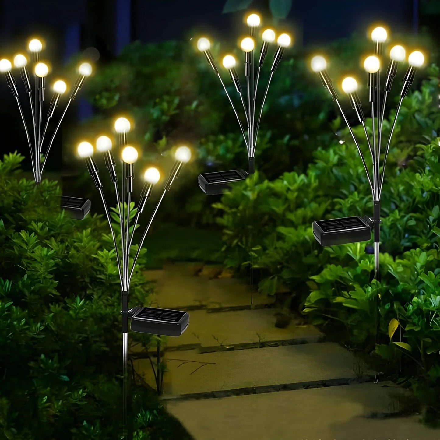 Solar-Powered Swaying Garden Lights