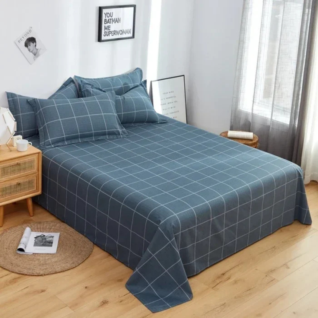 Luxury Cotton Bed Duvet Cover Set with Pillowcases