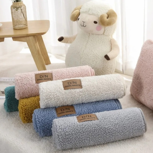 Waterproof Sherpa Fleece Sofa Cover with Anti-Slip Base