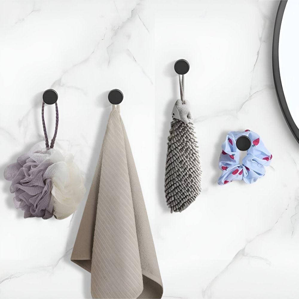 Stainless Steel Grip Lock Shower Hooks - Tool-Free, Waterproof, 7kg Capacity