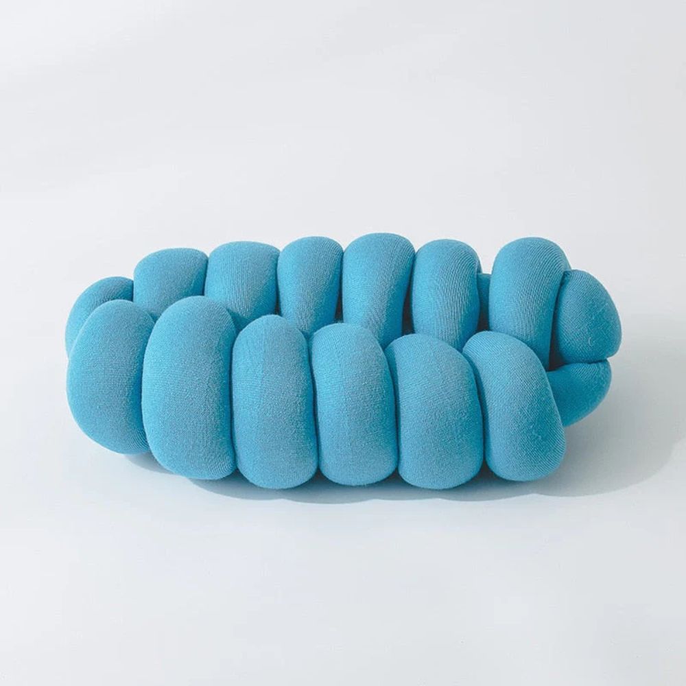 Knotted Plush Cushion in Soft Acrylic Fabric
