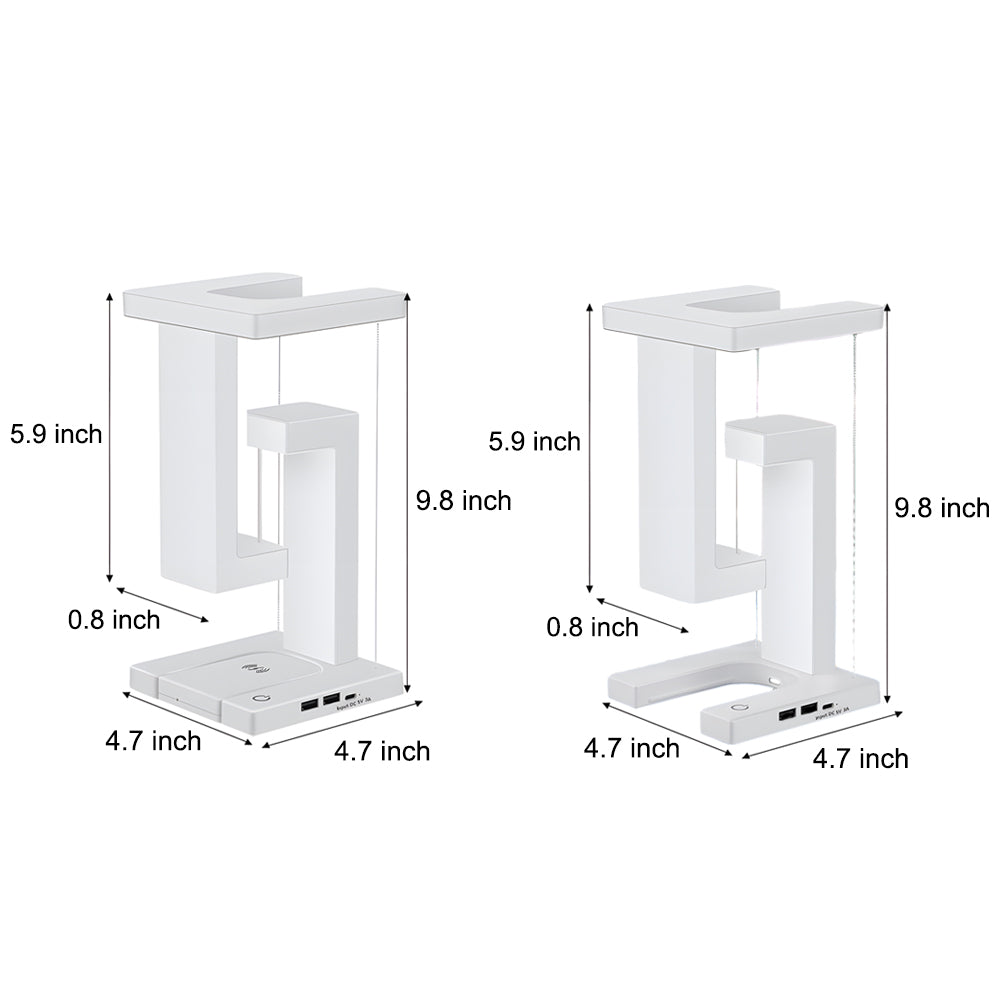 Futuristic Levitating Table Lamp with Qi Charging