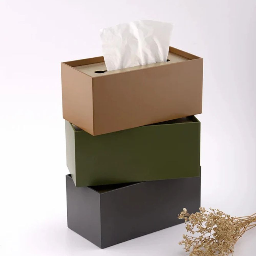 Sleek Iron Tissue Holder Box
