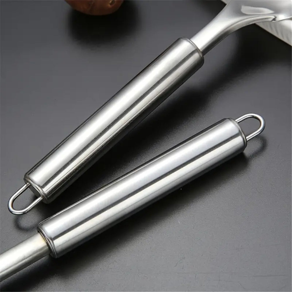 Stainless Steel Cooking Utensil Set with Ergonomic Handles