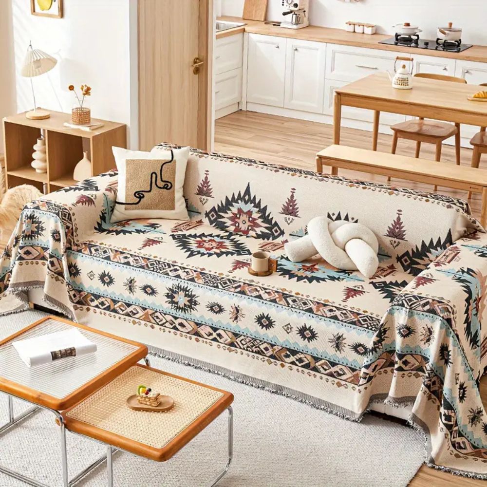 Tribal Weave Chenille Sofa Cover