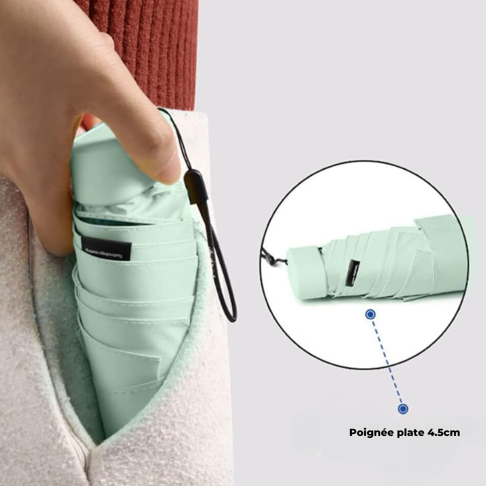 Compact Travel Umbrella with UV Protection and Quick-Dry Features