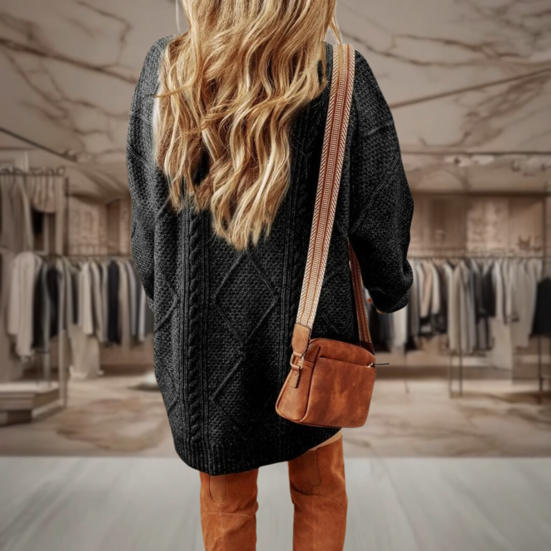 Ciara | Oversized Cable Knit Dress