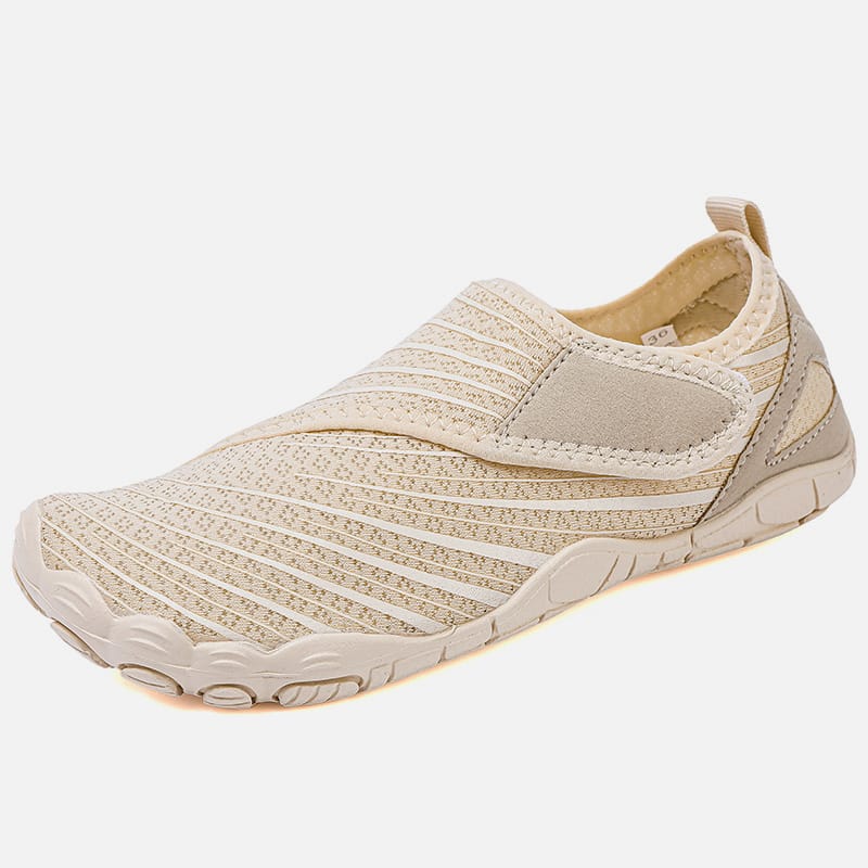 Slip-On Breathable Sports Shoes with Ribbed Detailing