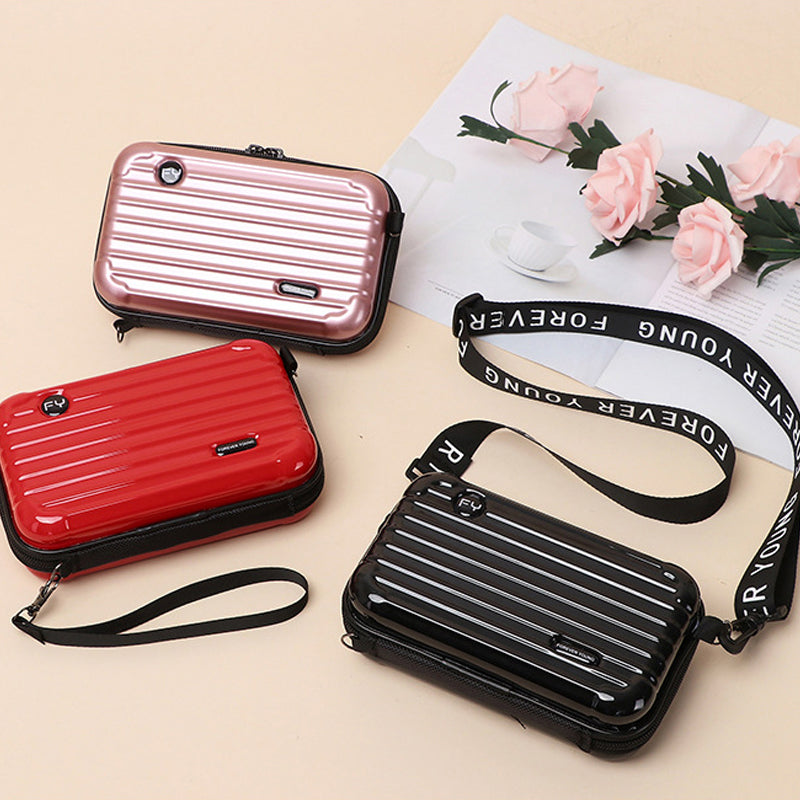 Mini Suitcase Handbag for Women - Waterproof Clutch with Adjustable Strap
