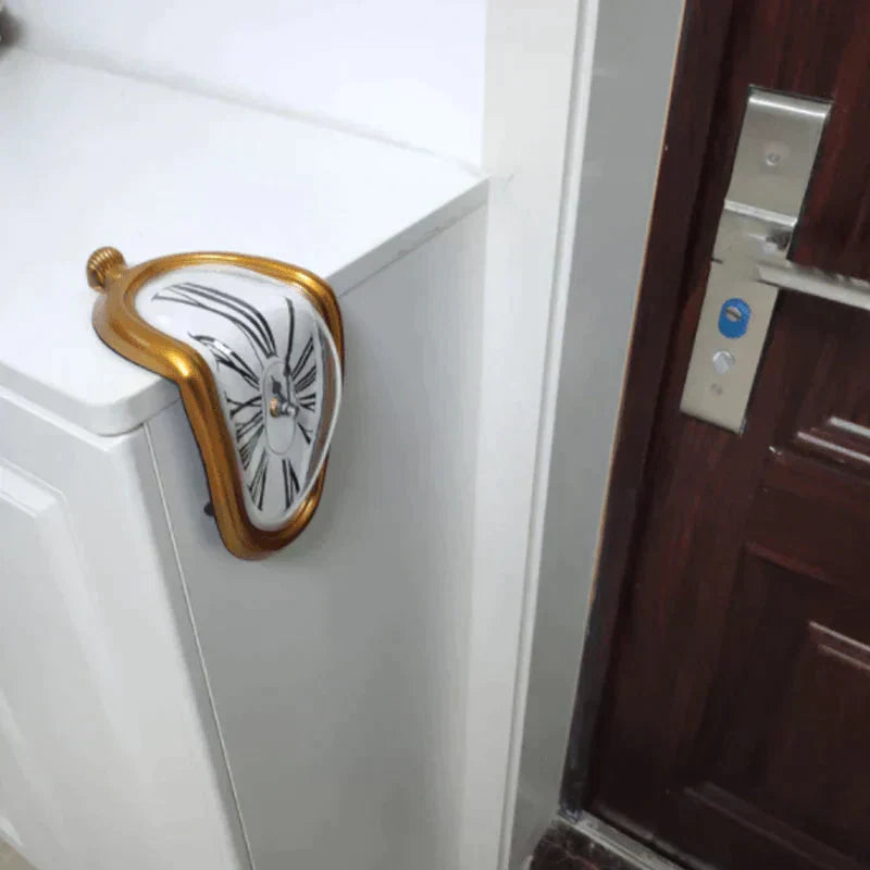 Fusion Time Distortion Clock - Funky Curved Design