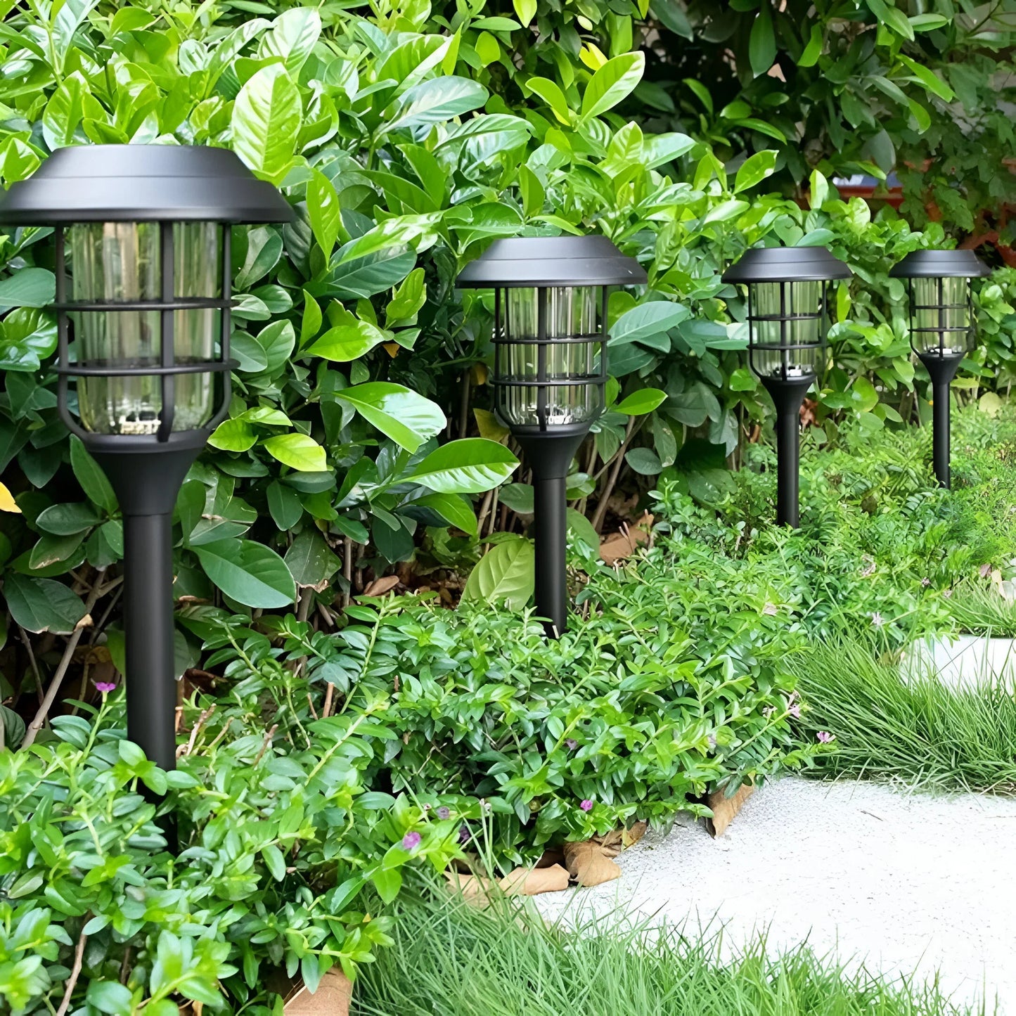 Solar-Powered Weatherproof Garden Lights Set