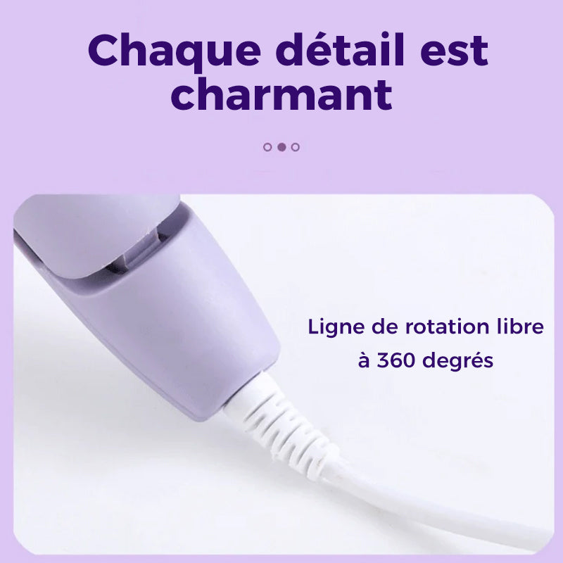 French Wave Hair Curler with Anti-Burn Design and Smart Temperature Control