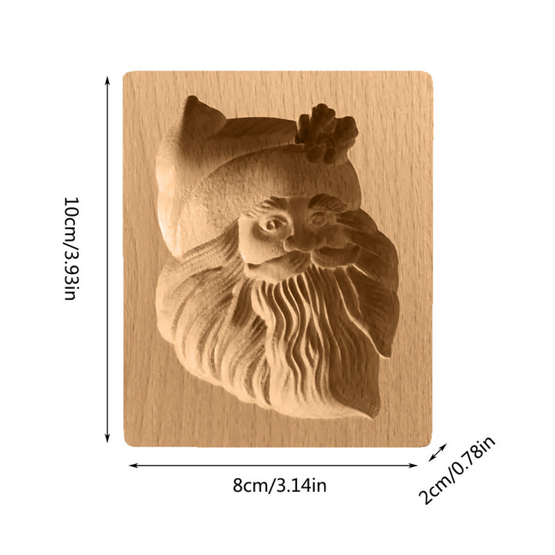 Wooden Cookie Cutter for Gingerbread and Pastries - Non-Stick Beech Wood Design