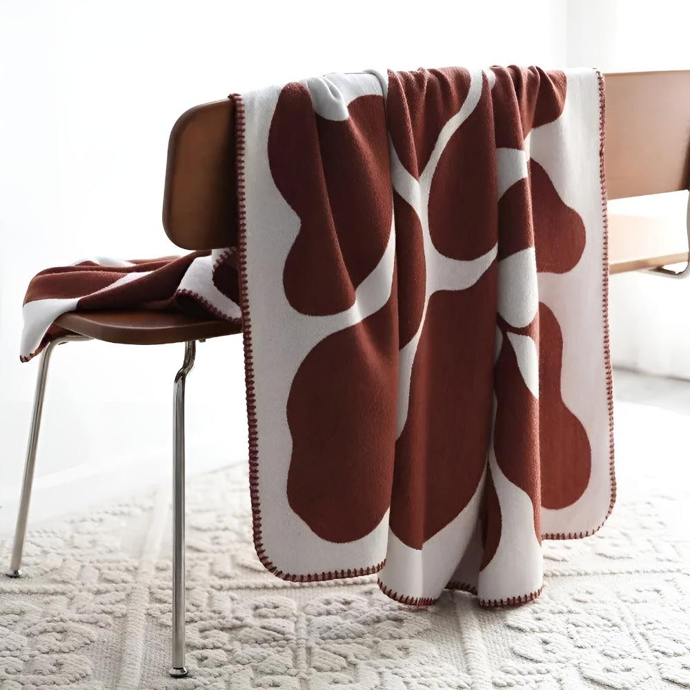 Abstract Pattern Acrylic Throw Blanket