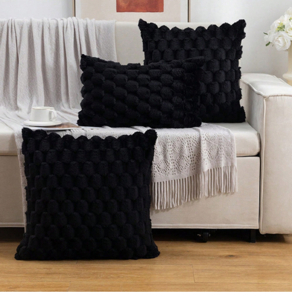 3D Plush Marshmallow Cushion Cover in Cream White